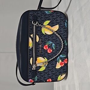 Michael Kors Jet Set East West crossbody - cherries and lemons fruit pattern